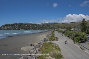 Christchurch Accommodation advantage : Sumner's Esplanade looking east.