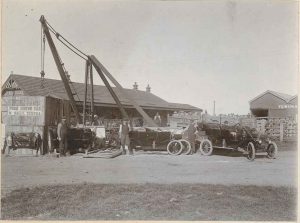 Ford Cars (Model T's) railway yard assembly