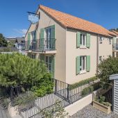 Pinus Pinea Stone Pines grace Le Petit Hotel's front terrace Pinus Pinea Stone Pines grace Le Petit Hotel's front terrace