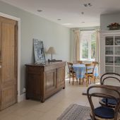 200 year old French pegged buffet is a dining room feature 200 year old French pegged buffet is a dining room feature